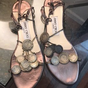 Jimmy Choo vintage coin sandals size 38